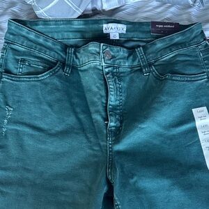 Ava & Viv Deep Teal Denim Pants